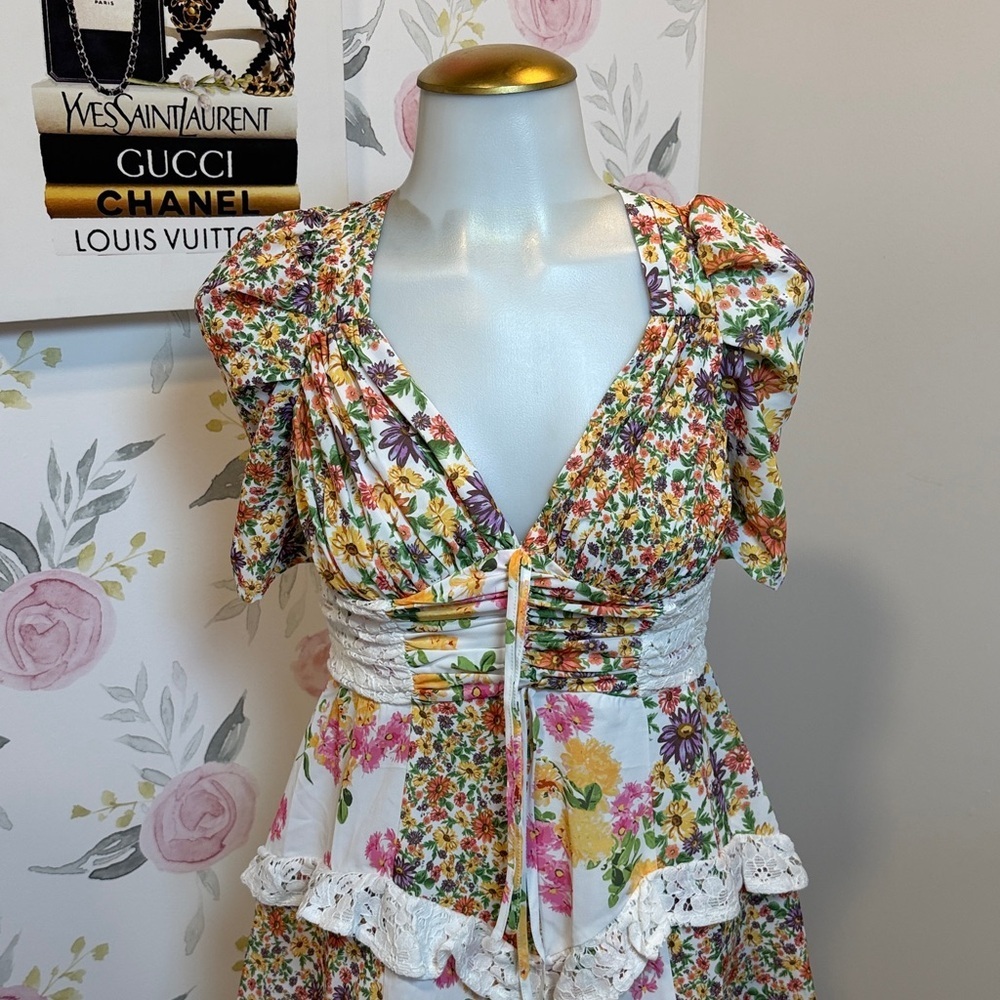 NWT Rosalyn Floral Minidress For Love & Lemons - Picture 2 of 6
